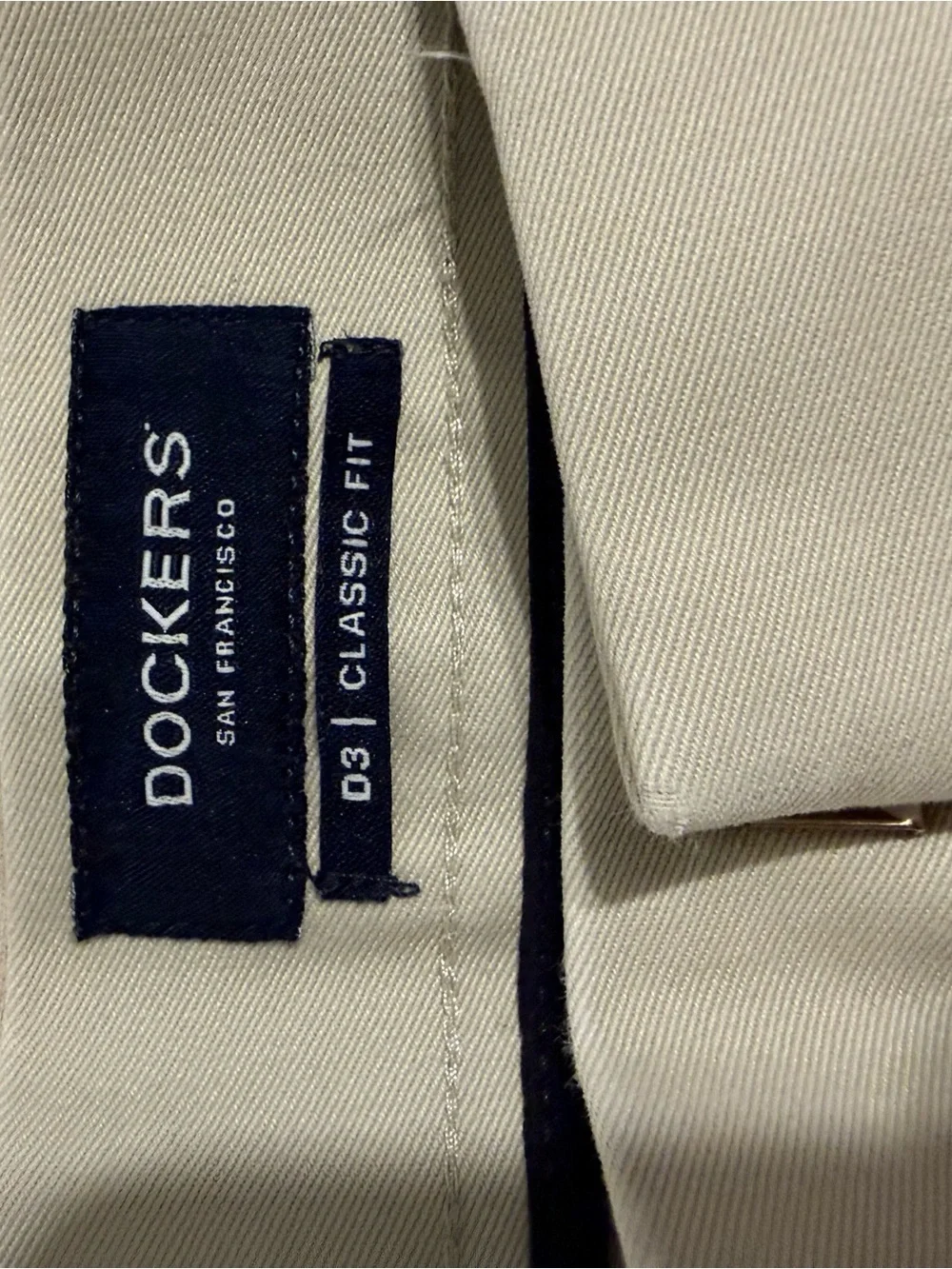 Dockers Men's Light Cream Khaki Straight-Leg Chinos